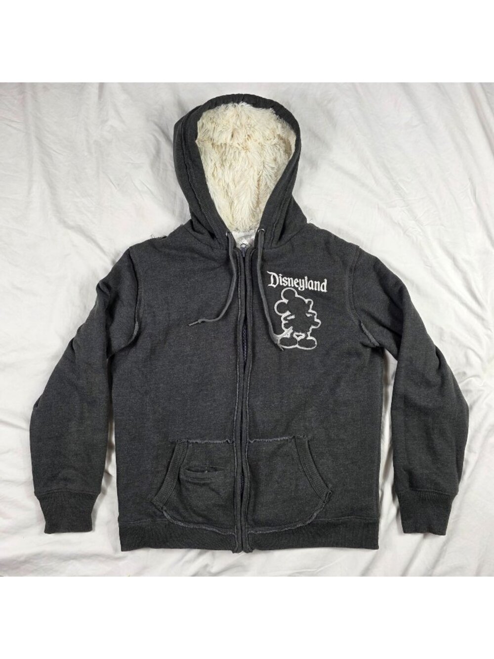 Disney Parks 55th Anniversary Adults Size Large Hoodie Sherpa Lined Mickey Warm